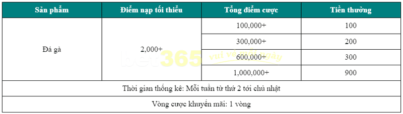 Đá Gà Thưởng Nóng Mỗi Tuần