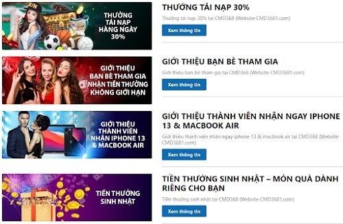 Tiêu chí 4 - Khuyến mãi thường xuyên - Bet365